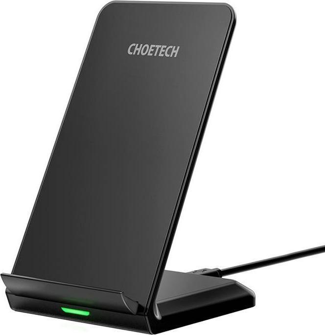 Actual product image Choetech 10W inductive wireless charger with stand (black) (15 W)