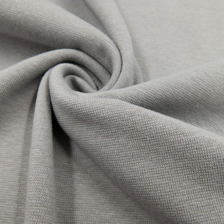 Actual product image Stoffrestposten Fine rib cuff - grey with light green tinge - Minimum sales quantity: 1 metre
