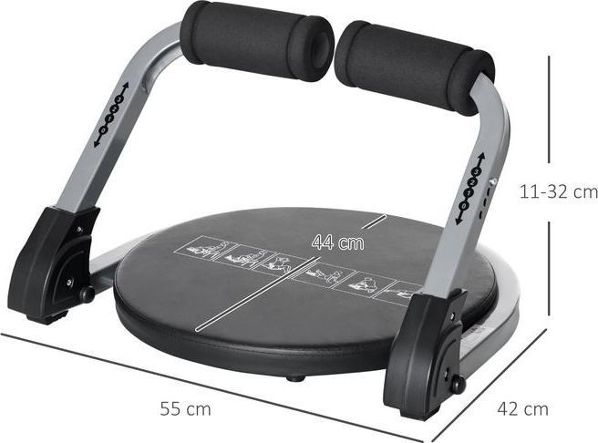 Produktbild Swisshandel24 Bauchtrainer, multifunktional, 3 Widerstände, klappbar, leicht gebaut, Stahlrahmen, schwarz, 55x42x1
