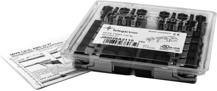 Produktbild Telegärtner Stecker, TP/RJ45, Feldkonfektionierbar, CAT6A, MFP8 T568A, 10-Pack (J00026A2110(10-Pack))