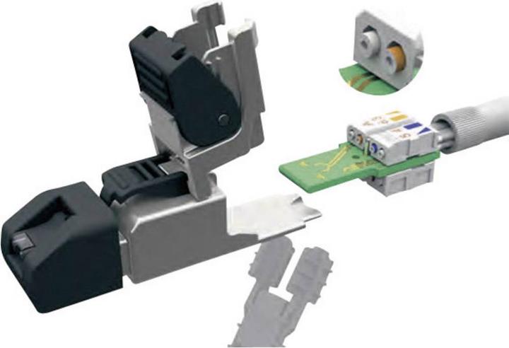 Produktbild Telegärtner Stecker, TP/RJ45, Feldkonfektionierbar, CAT6A, MFP8 T568A, 10-Pack (J00026A2110(10-Pack))