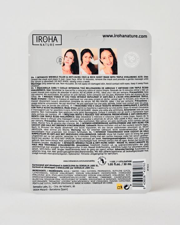 Produktbild Iroha Nature Tissue Face & Neck Mask (18 ml)