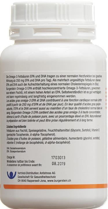 Produktbild Burgerstein Omega 3 EPA (100 Stück, Kapseln, 100 g)
