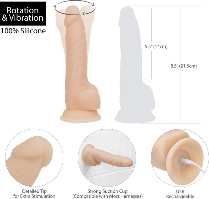 Actual product image Naked Addiction Rotating & Vibrating Dong