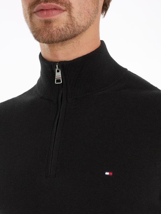 Produktbild Tommy Hilfiger Pima CTN Cashmere Pullover Zip Mock Black (M)