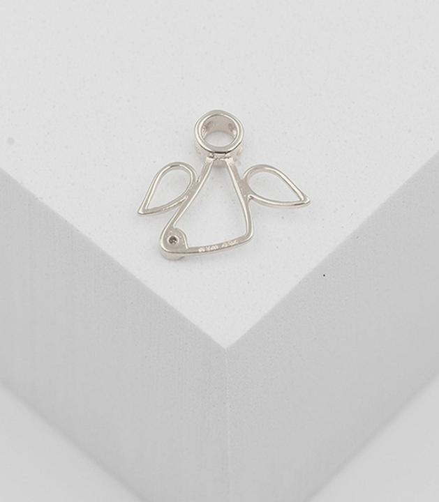 Image du produit Muau ange pendentif or blanc 750 diamant 0.0075ct. 13x15mm (950 Platine)