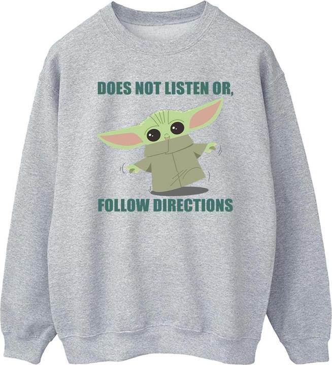 Immagine prodotto Star Wars The Mandalorian Grogu Does Not Listen Felpa Uomo (XXL)