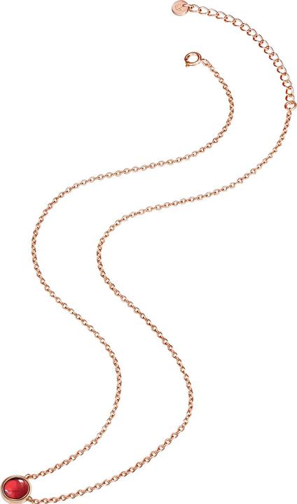 Actual product image Glanzstücke München Ladies sterling silver garnet rose gold 40.0 cm base chain + 5.0 cm extension - 11092 (925 silver, 40 - 45 cm)