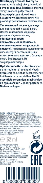 Produktbild CeraVe Feuchtigkeitsspendende Gesichtscreme (52 ml, 24h Creme)