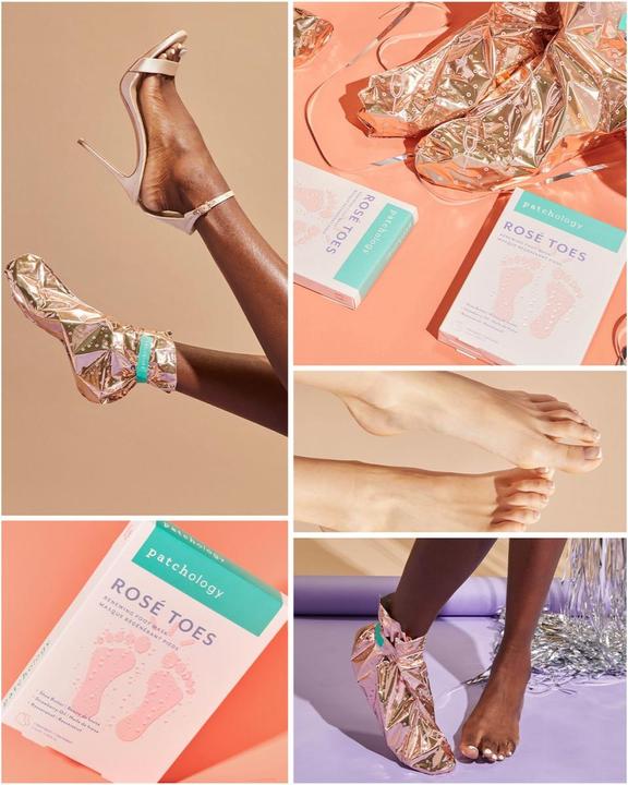 Actual product image Patchology Body - Rosé Renewing & Protecting Foot Mask (Foot mask)