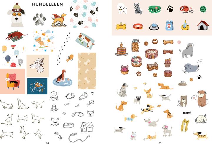 Image du produit Livre d'autocollants Bullet Journal - Le bonheur des chiens