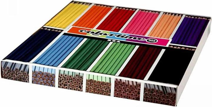 Creativ Company Driehoekige Kleurpotloden - Basiskleuren, 288st. (Assorted colours, 288 x)