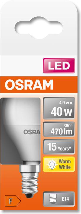 Image du produit Osram Star Classic P (E14, 40 W, 470 lm, 1 x, F)