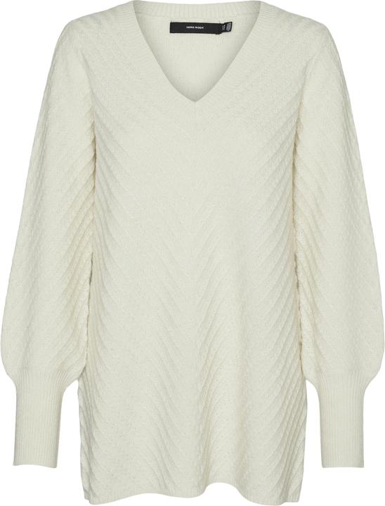 Vero Moda VMANJASTINNA LONG V-NEK PULLOVER GA EXC Strickpullover
