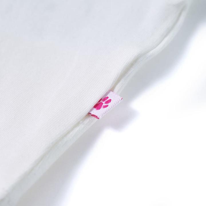 Produktbild VidaXL Kinder-T-Shirt mit Rüschenärmeln Ecru 128,Material: 95 (128)