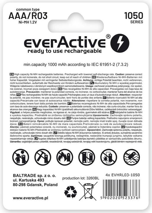 Actual product image Everactive Infinity Line (4 pcs., AAA, 550 mAh)