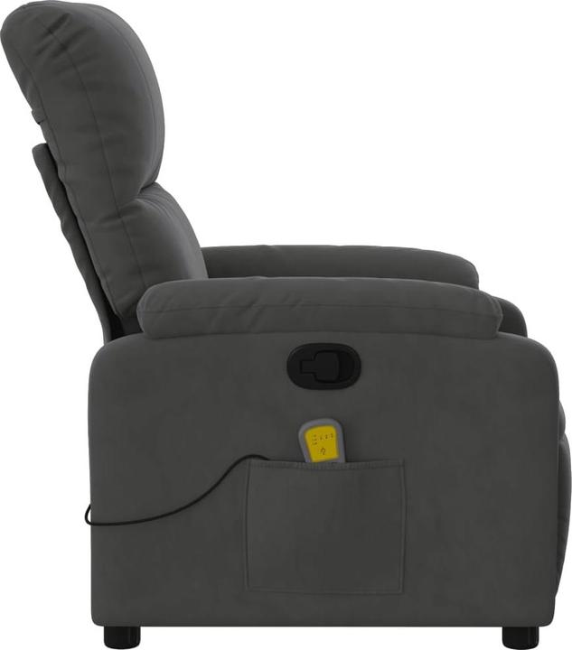 Immagine prodotto VidaXL Sedia da massaggio in tessuto microfibra grigio scuro, colore