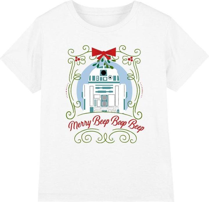 Immagine prodotto Star Wars Merry Beep Boop Beep Maglietta Natale R2-D2 Bambini (152, 158)