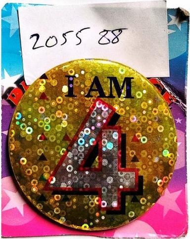 Produktbild Generic Giant PartyButton 4. Geburtstag