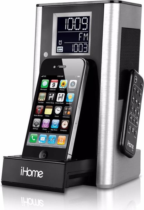 iHome iP39 Küchenlautsprecher- Erster iPod & iPhone Lautsprecher für die Küche, Stereosound, Radio, Wecke… (Netzbetrieb)