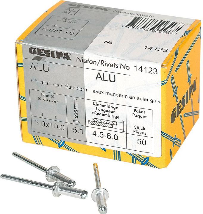 Image du produit Gesipa Rivets aveugles 5.0x10 mm aluminium 50 pièces