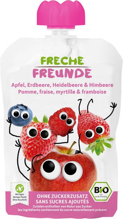 Freche Freunde Pomme, fraise, myrtille & framboise (100 g)