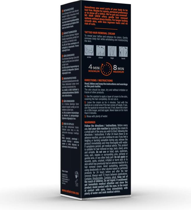 Produktbild No Hair Crew Enthaarungscrème Tattoo Edition 150 ml (150 ml, 1 x)