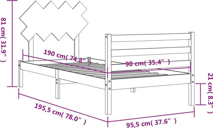 Produktbild VidaXL Folkert (90 x 190 cm)