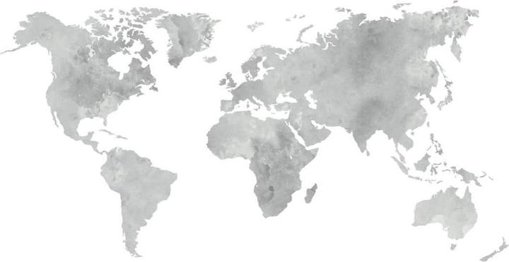 Actual product image Trenddeko Watercolor world map (140 x 72 cm)