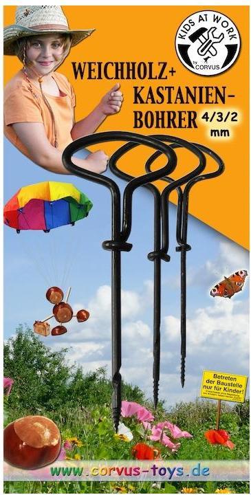 Actual product image Corvus Toys Wood- chestnut borer