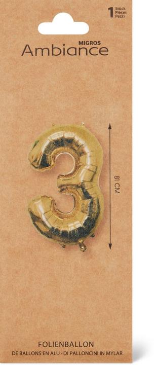 Migros Ambiance Folienballon Zahl 3 (1 x)