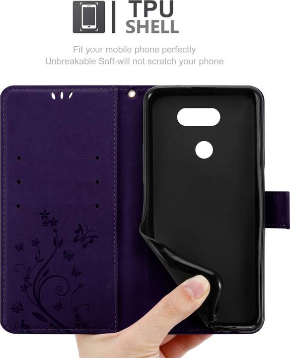 Produktbild Cadorabo Hülle für LG K40S mit Blumen Muster (Xiaomi Redmi K40s, LG K40s)