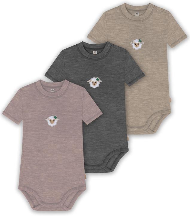 Normani 3er Set Baby Merino Kurzarmbody „Tihoi" - 9323