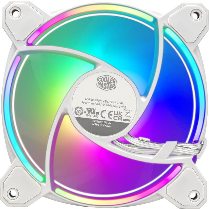 Immagine prodotto Cooler Master MasterFan MF120 Halo 2 Edizione Bianca 3in1 (120 mm, 3 x)
