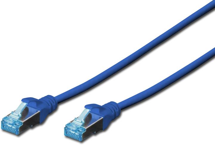 Digitus CAT 5e SF-UTP câble patch PVC AWG 26/7 longueur 1 m couleur bleu (SF/UTP, CAT5e, 1 m)