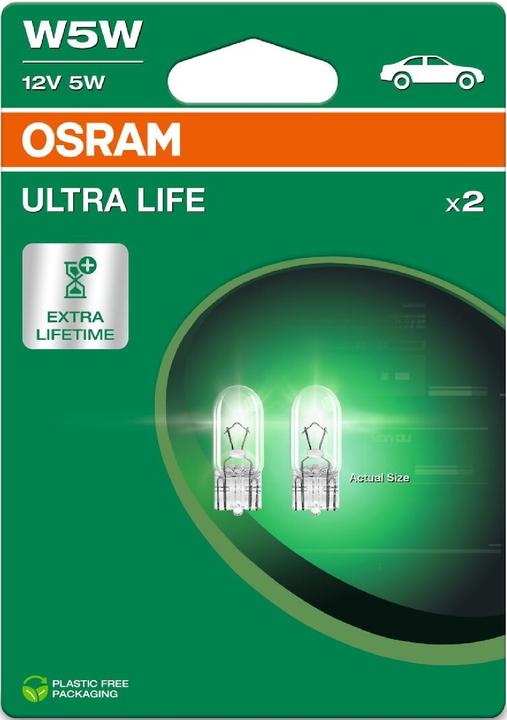 Immagine prodotto Osram 4062172394734 Lampadina di segnalazione Ultra Life W5W 5 W 12 V (W5W)