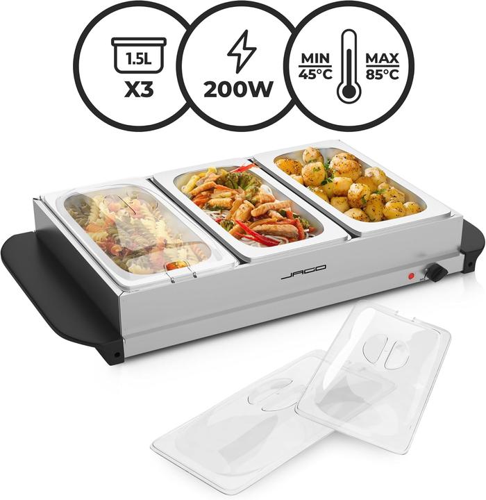 Produktbild Jago Buffetwärmer, 3 Behälter / 3 x 1.5L (4.5L)