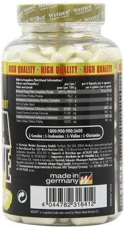 Immagine prodotto Weider BCAA L-Glutamine (180 Pezzo/i, Pillole, 256 g)