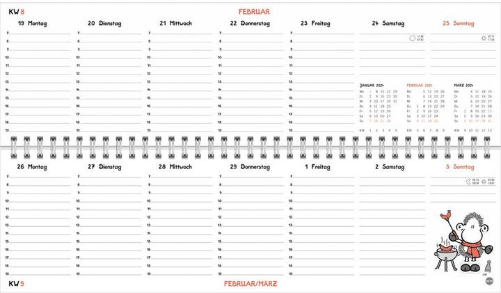 Actual product image sheepworld weekly planner 2025 (German)