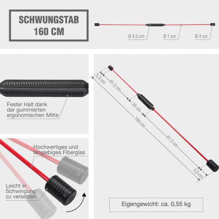Produktbild Gorilla Sports Schwungstab 2029 (160 cm)