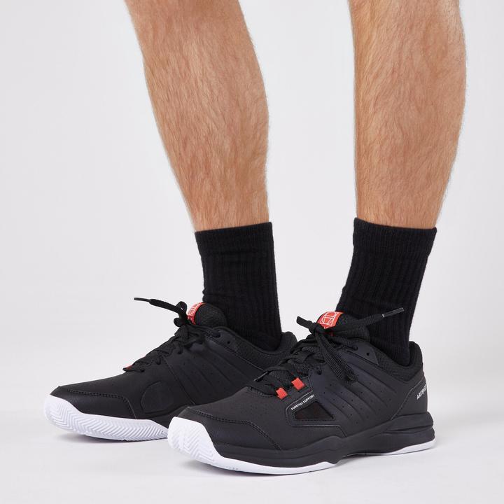 Image du produit Artengo Chaussures de Tennis Hommes Terre Battue - TS 500 noir/rouge (39)