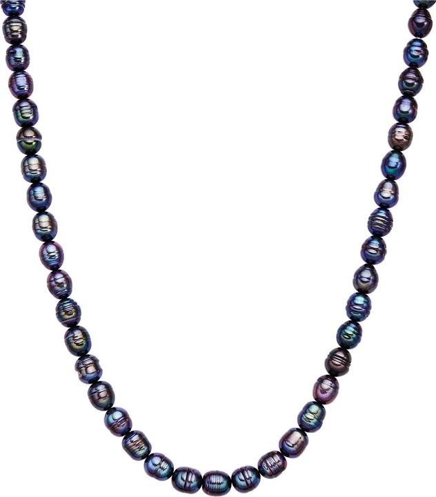 Immagine prodotto Valero Pearls Catena da donna in argento Sterling con perle d'acqua dolce coltivate in oro giallo 40,0 cm + 5,0 (Argento, 40 - 45 cm)