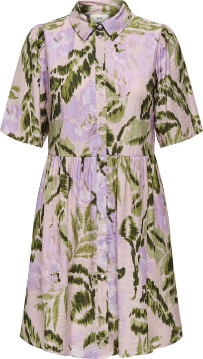 JdY Normal geschnitten U-Ausschnitt Voluminöser Armschnitt Kurzes Kleid Kleid