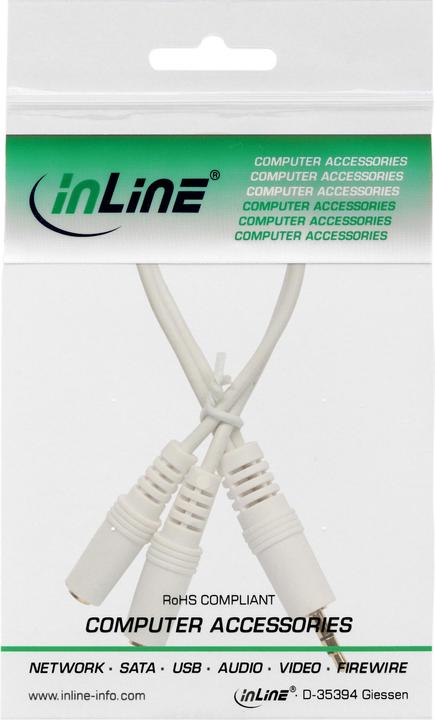 Immagine prodotto InLine Cavo Jack Y (0.10 m, Connettore da 3,5 mm (AUX))