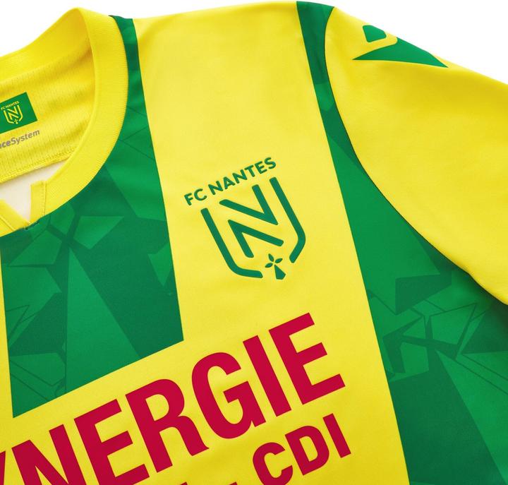 Image du produit Macron maiot domicie fc nantes 2024/25 (L)