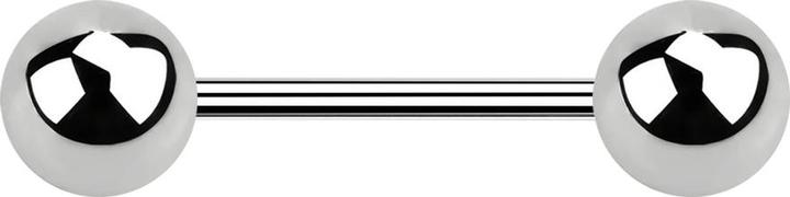 Star Piercing Micro Barbell silber mit zwei Kugeln (Chirurgenstahl 316L)