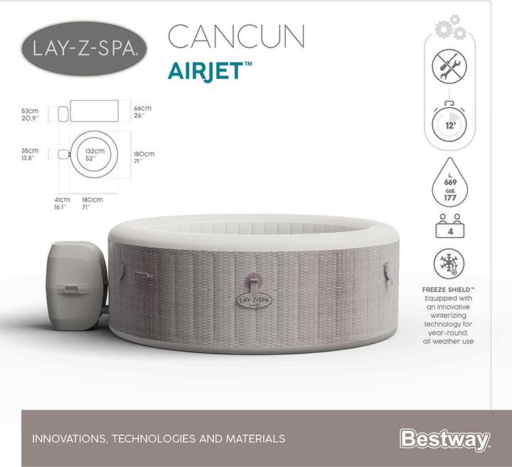 Actual product image Bestway Lay-Z-Spa Cancun AirJet (4 pers.)