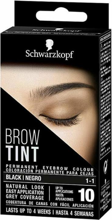Schwarzkopf Brow Tint Permanent Eye Brow Color 1 - 1 Black