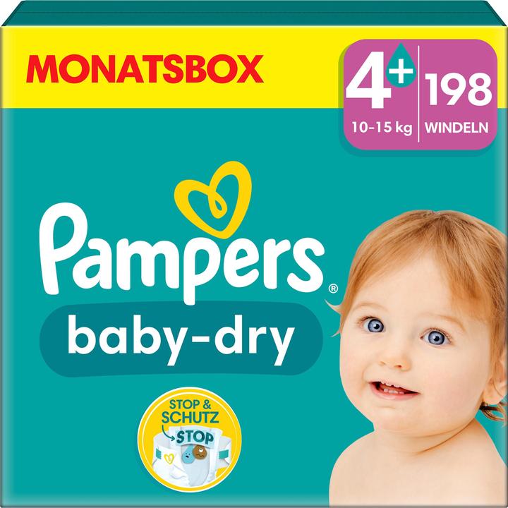 Produktbild Pampers Baby-Dry (Gr. 4+, Monatsbox, 198 Stück)