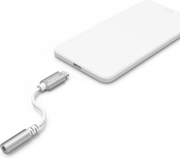 Produktbild Hama Lightning-Adapter auf 3,5-mm-Audiobuchse, Weiss (3.5mm Klinke, Lightning)